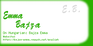 emma bajza business card